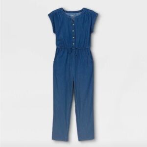 Cat & Jack Girl’s Chambray Jumpsuit NWOT